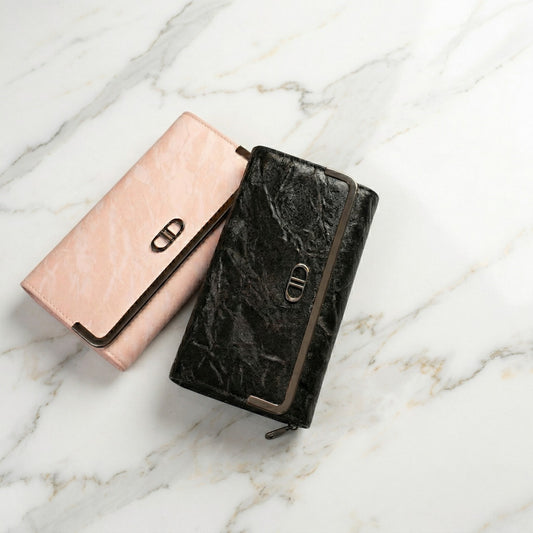 Marble Textured Clutch Wallet