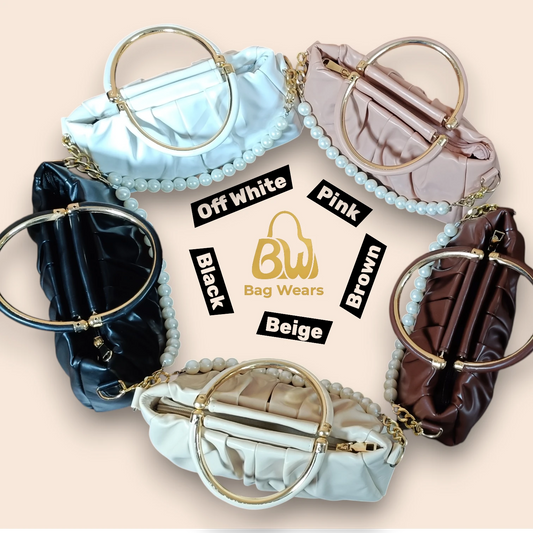 Pleated Top-Handle Bag