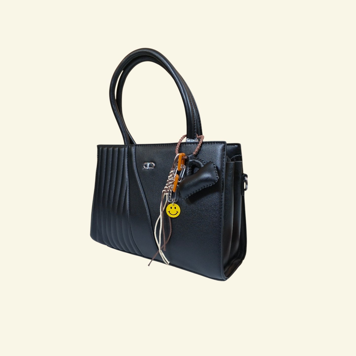 Top-Handle Handbag with Charms