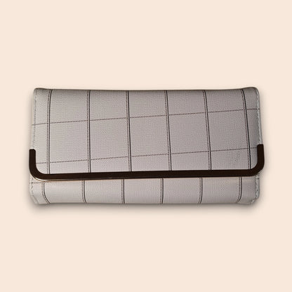 Check Frame Clutch Wallet
