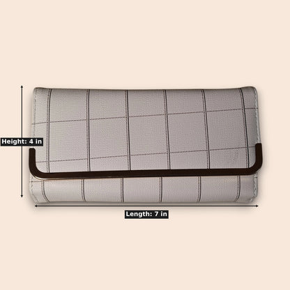 Check Frame Clutch Wallet