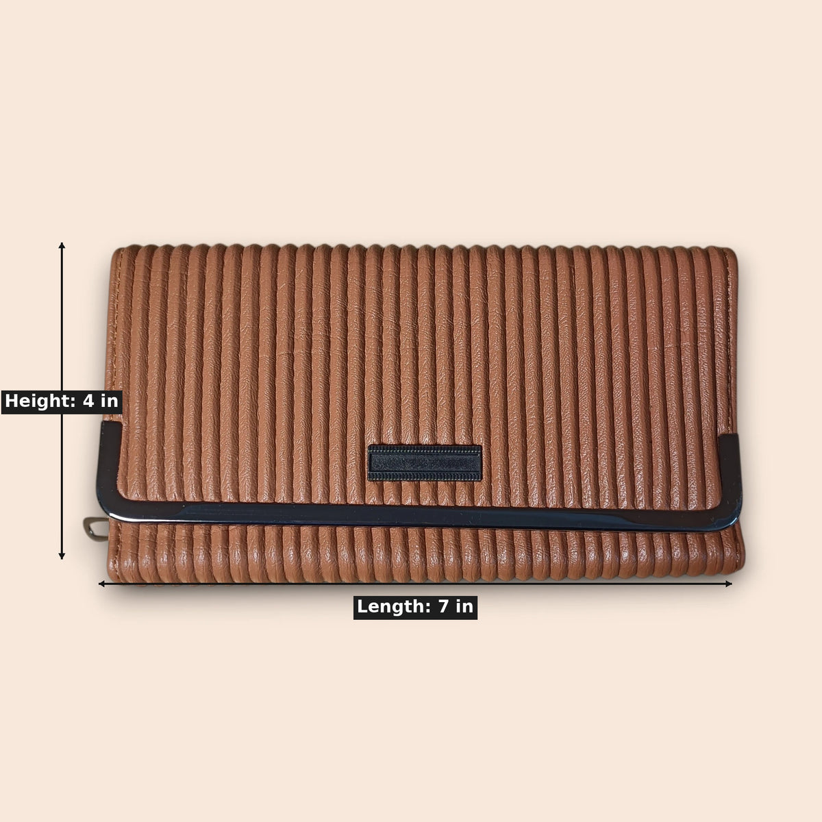 Pleated Frame Clutch Wallet