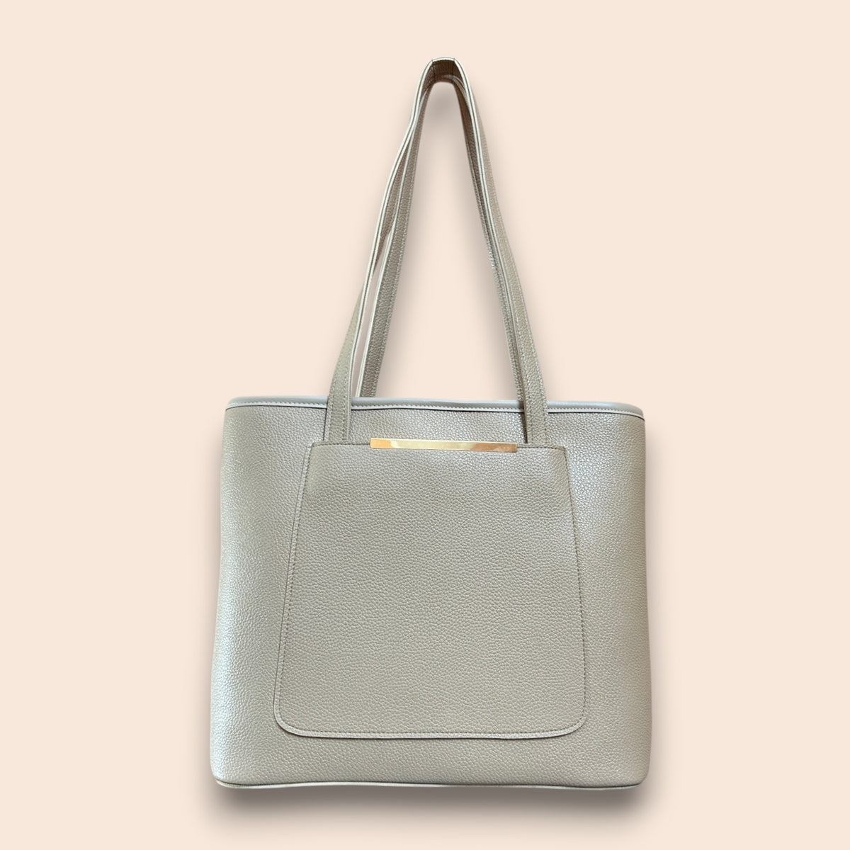 Gold Bar Pebbled Tote Bag
