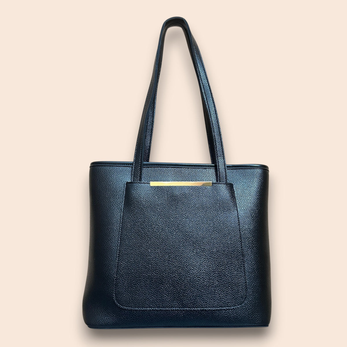 Gold Bar Pebbled Tote Bag