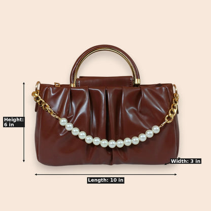 Pleated Top-Handle Bag