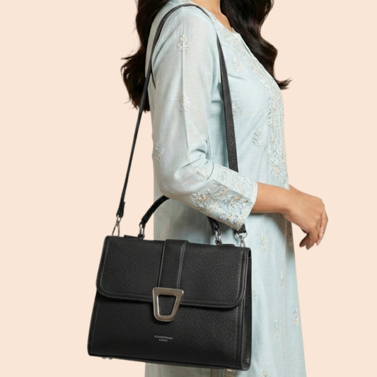 The Classic Pebbled Top-Handle Satchel