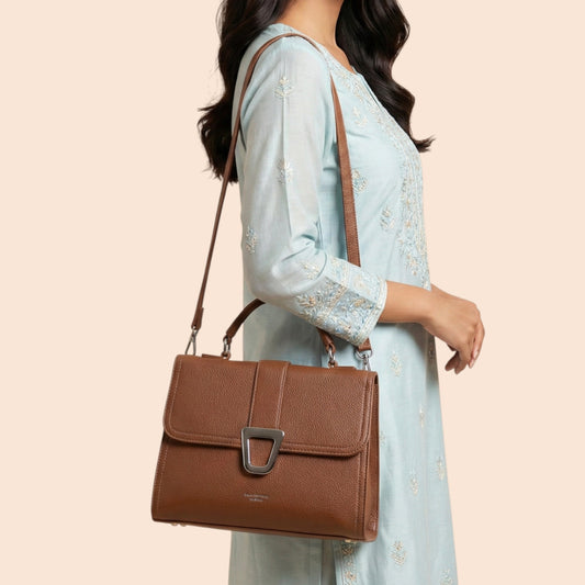 The Classic Pebbled Top-Handle Satchel