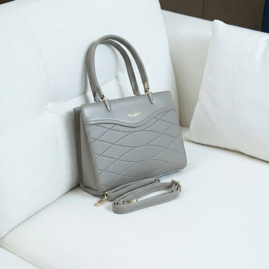 Textured Tote Bag with Crossbody Strap