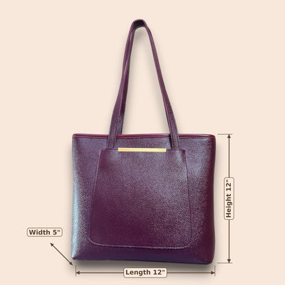 Gold Bar Pebbled Tote Bag