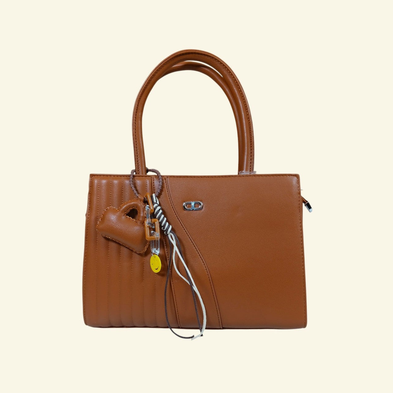 Top-Handle Handbag with Charms