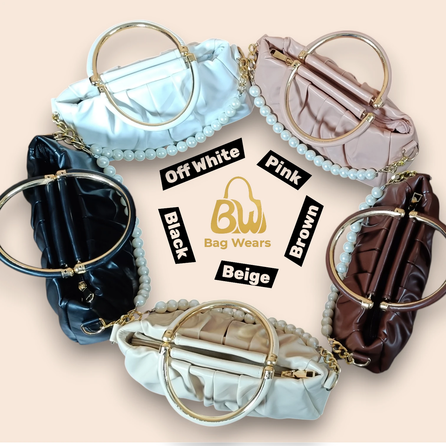 Pleated Top-Handle Bag
