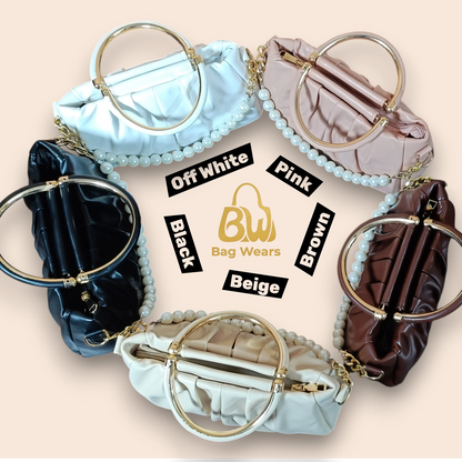 Pleated Top-Handle Bag