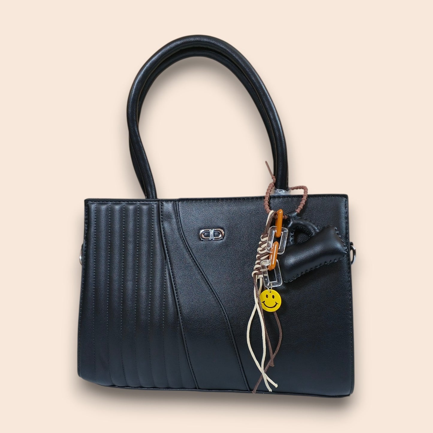 Top-Handle Handbag with Charms
